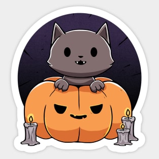 Cat in a Pumpkin Sticker